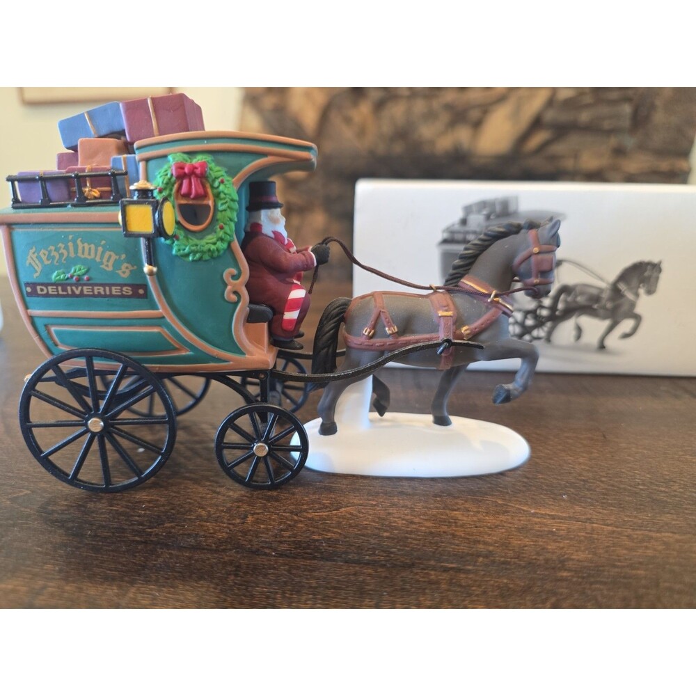 Dept 56 Dickens Village - The Fezziwig Delivery Wagon Christmas Carol Revisited